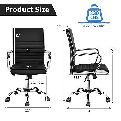 High Back Ergonomic Office Chair with Armrests and Swivel Seat