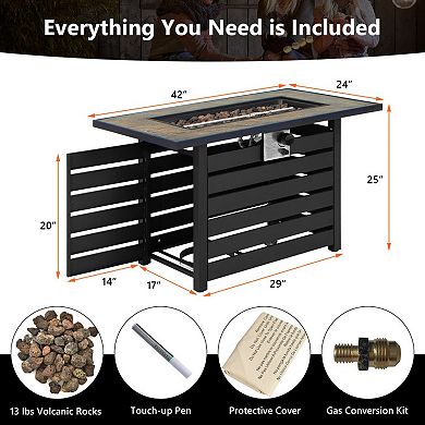 42 Inch Propane Fire Pit Table 50000 BTU Outdoor Patio Heater
