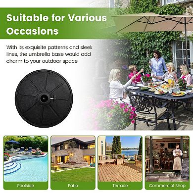 31 Lb Round Umbrella Base Stand for 9 Ft Patio Umbrellas