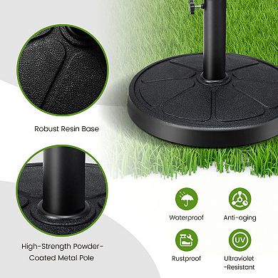 31 Lb Round Umbrella Base Stand for 9 Ft Patio Umbrellas