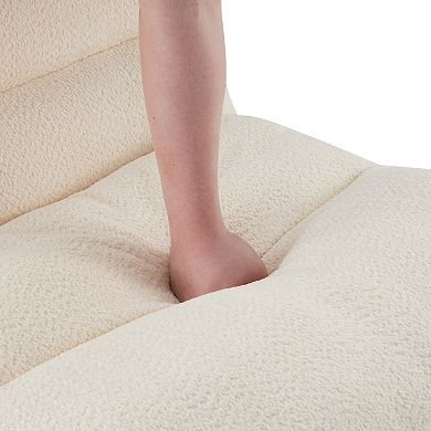 Modern Upholstered Accent Sofa with Soft Cushioned Seat