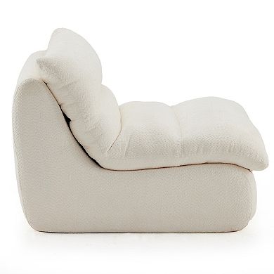 Modern Upholstered Accent Sofa with Soft Cushioned Seat
