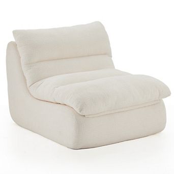 Modern Upholstered Accent Sofa with Soft Cushioned Seat