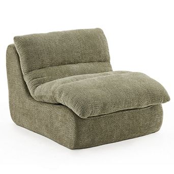 Modern Upholstered Accent Sofa with Soft Cushioned Seat