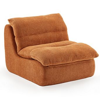 Modern Upholstered Accent Sofa with Soft Cushioned Seat