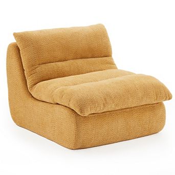 Modern Upholstered Accent Sofa with Soft Cushioned Seat