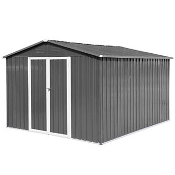 10x12 Ft Metal Outdoor Storage Shed