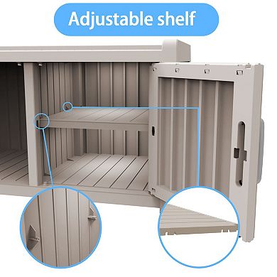 120 Gallon Shoe Storage Cabinet with 3 Doors