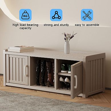 120 Gallon Shoe Storage Cabinet with 3 Doors