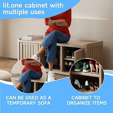 120 Gallon Shoe Storage Cabinet with 3 Doors