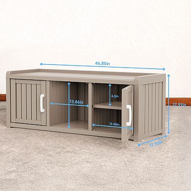 120 Gallon Shoe Storage Cabinet with 3 Doors