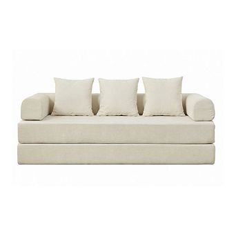 GOODSILO Convertible Folding Mattress Couch Floor Sofa Bed with Armrest Lounge