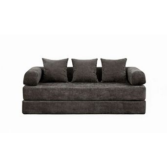 GOODSILO Convertible Folding Mattress Couch Floor Sofa Bed with Armrest Lounge