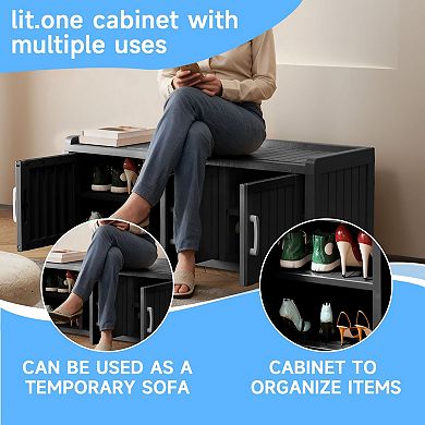 120 Gallon Shoe Storage Cabinet with 2 Doors