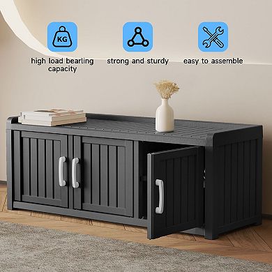 120 Gallon Shoe Storage Cabinet with 2 Doors