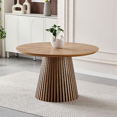 Modern Wooden Round Dining Table for Living Room And Dining Room