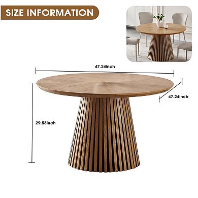 Modern Wooden Round Dining Table for Living Room And Dining Room
