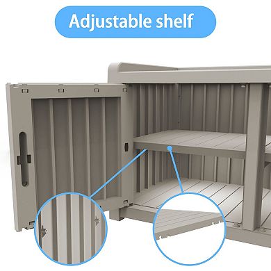 2-Door Outdoor Shoe Cabinet