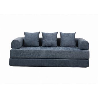 GOODSILO Convertible Folding Mattress Couch Floor Sofa Bed with Armrest Lounge