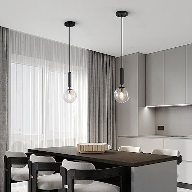 ZLAIQB 1-Light 2Pack Gold Finish Clear Glass Mid Century Pendant Mount 5.9in Ceiling Light