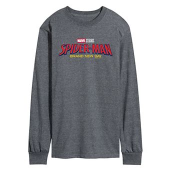 Men's Spider-Man Brand New Day Logo Long Sleeve Graphic Tee