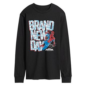 Men's Spider-Man Brand New Day Web Logo Long Sleeve Graphic Tee