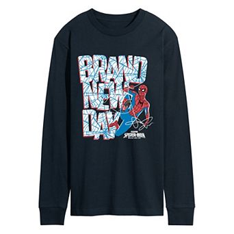 Men's Spider-Man Brand New Day Web Logo Long Sleeve Graphic Tee