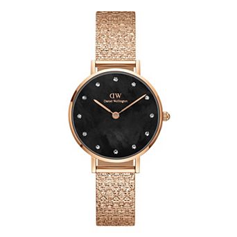 Daniel Wellington Women's 28 mm Stainless Steel Crystal Mother-of-Pearl Dial Mesh Watch - DW0010059