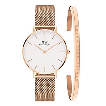 Daniel Wellington Women's Stainless Steel Mesh Watch & Cuff Bracelet Set - DW00501865