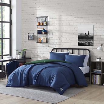 Nautica Solid Microfiber Comforter Set with Shams