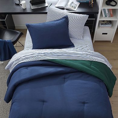 Nautica Solid Microfiber Comforter Set with Shams