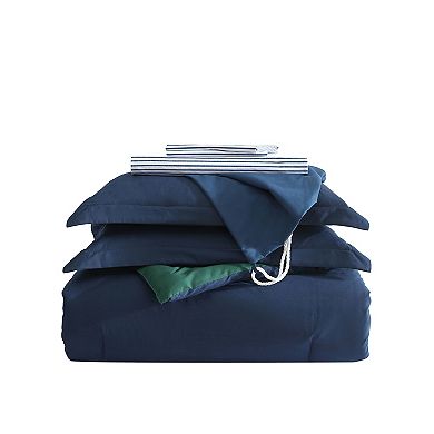Nautica Solid Microfiber Comforter Set with Shams