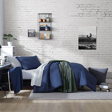 Nautica Solid Microfiber Comforter Set with Shams