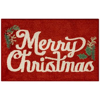 St. Nicholas Square® Merry Christmas Printed Rug