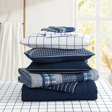 Nautica Longdale Solid Stripe Comforter Set with Shams