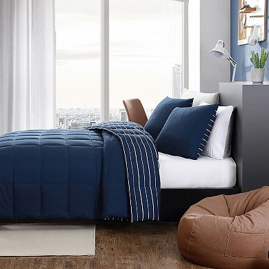 Nautica Longdale Solid Stripe Comforter Set with Shams