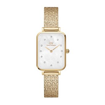 Daniel Wellington Women's Quadro Lumine 20 mm Stainless Steel Mesh Watch - DW00100582