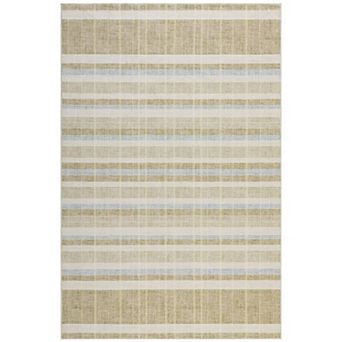 Plaid Machine Washable Rug for Living Room, Non-Slip Stain-Resistant Geometric Floor Mat