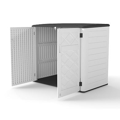 48 Cu.ft Horizontal Outdoor Storage Shed, for Garden, Patio,BackyardHolds Garbage Cans & Lawn Mower