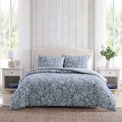 Nautica Floral Print Duvet Cover Set with Shams