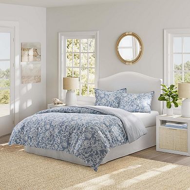 Nautica Floral Print Duvet Cover Set with Shams
