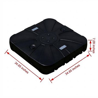 Outdoor Patio Umbrella Base with Wheels, Sand & Water Fillable 330LBS Capacity for Cantilever