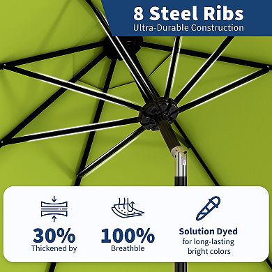 10FT Patio Umbrella, UV Protection & Waterproof, Push Button Tilt & Crank for Deck (No Base)