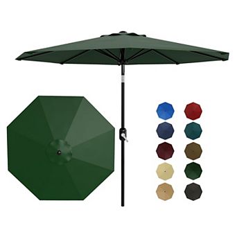 10FT Patio Umbrella, UV Protection & Waterproof, Push Button Tilt & Crank for Deck (No Base)