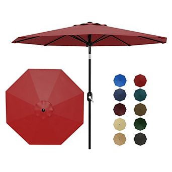 10FT Patio Umbrella, UV Protection & Waterproof, Push Button Tilt & Crank for Deck (No Base)
