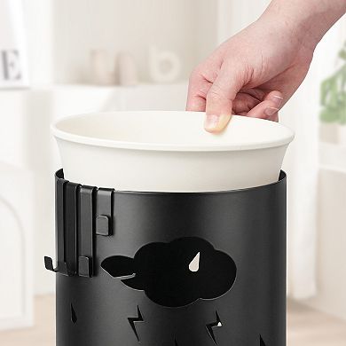 Freestanding Umbrella Stand, Cold Rolled Steel Holder for MediumUmbrellas, Canes & Walking Sticks