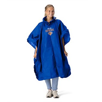 New York Knicks 2026 NBA Champions Regal Royal Rain Poncho with Mesh Bag