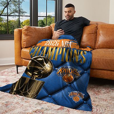 New York Knicks 2026 NBA Champions Noble Silk Touch Throw Blanket