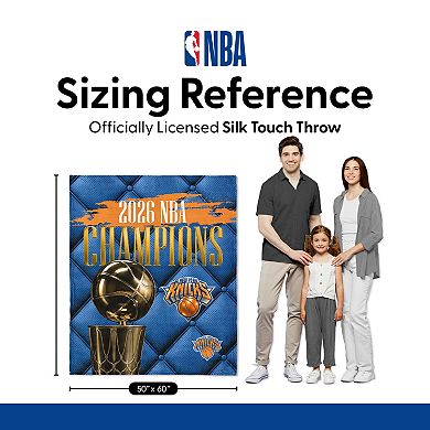 New York Knicks 2026 NBA Champions Noble Silk Touch Throw Blanket
