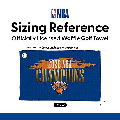 New York Knicks 2026 NBA Champions Pinnacle Waffle Printed Golf Towel